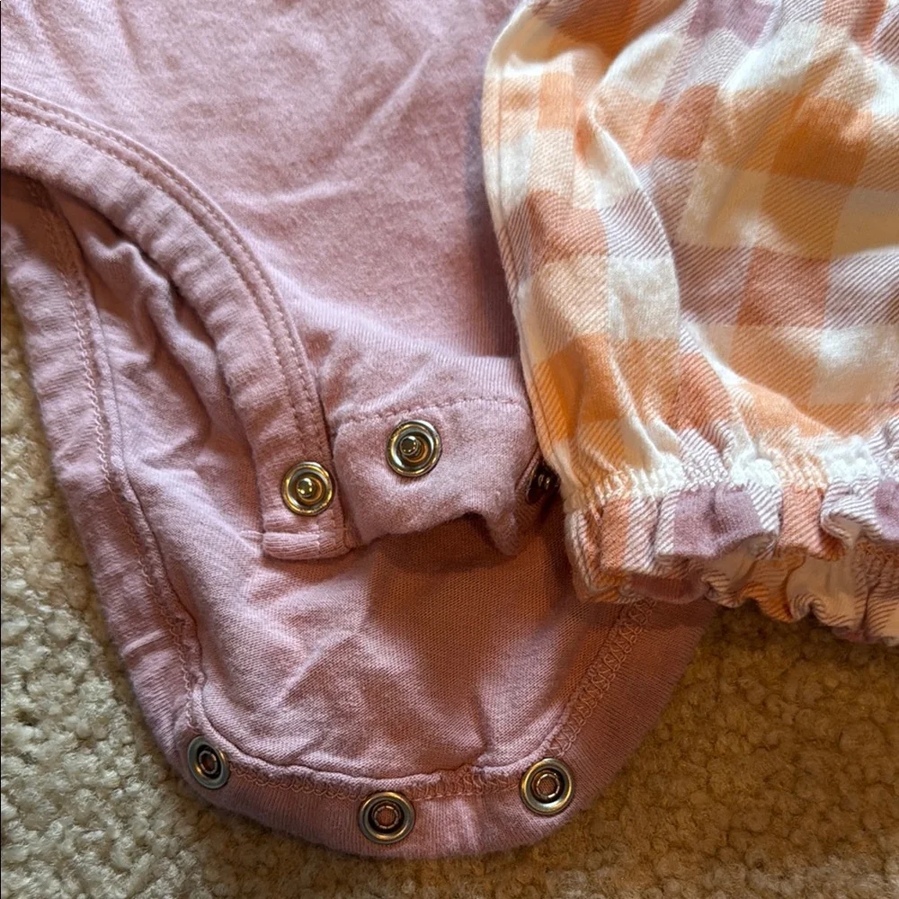 Carters 3 month Purple and Orange Kids Romper Set
